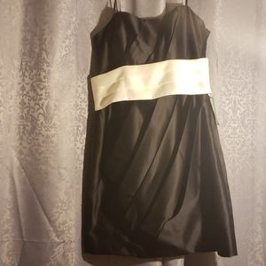 Formal black and white dress